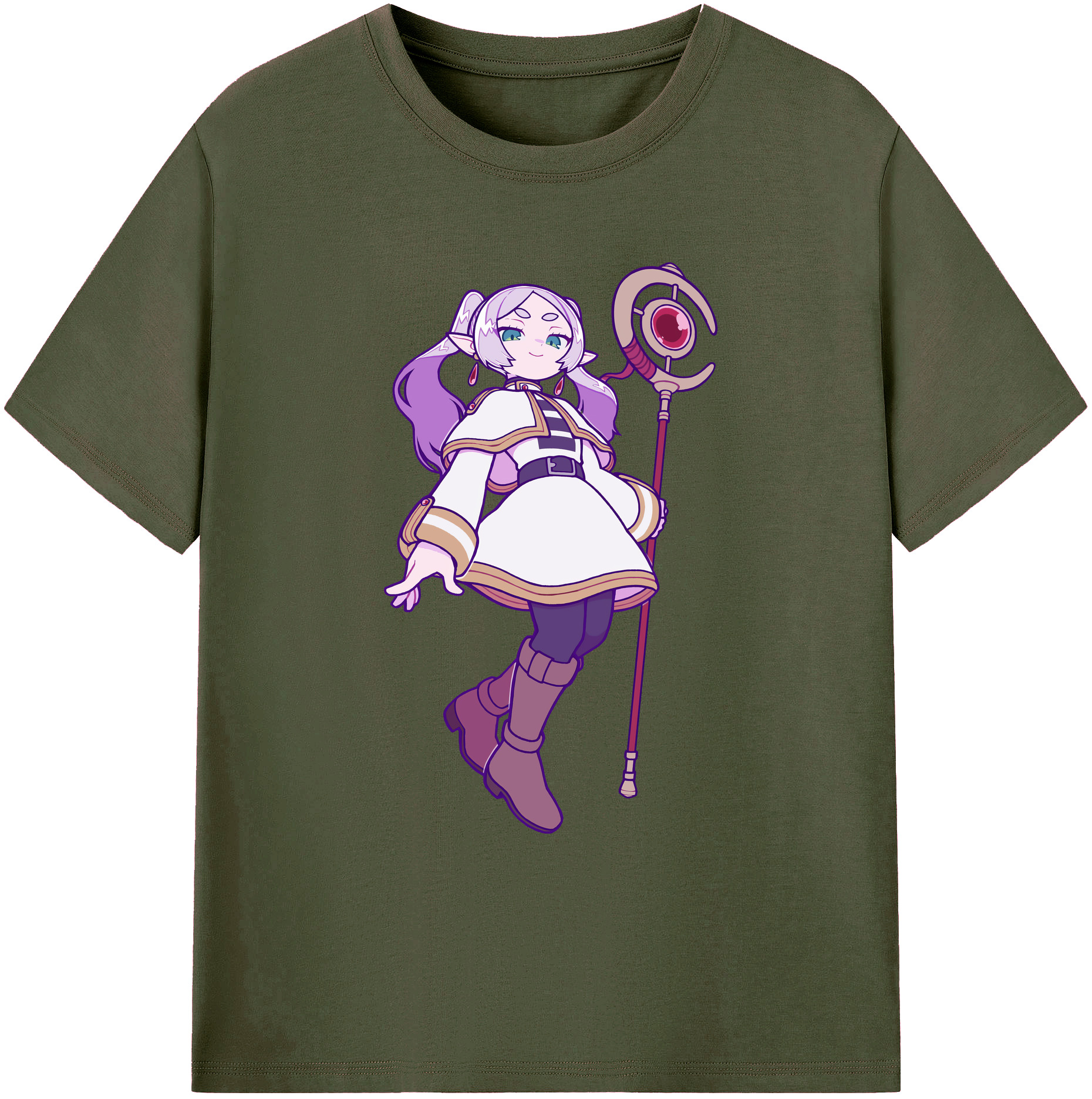 （画像用） 葬送のフリーレン Frieren 綿100％ メンズ半袖Tシャツ｜肌触りやわらか＆通気性